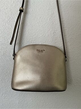 Kate Spade Gold Pebble Leather Crossbody Bag
